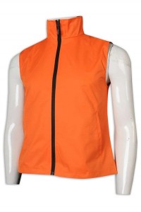 SKV007 online ordering vest jacket net color high collar zipper warm vest jacket overalls vest jacket manufacturer 45 degree